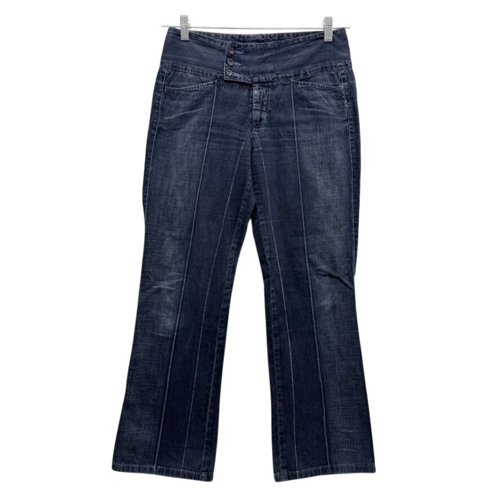 Marithe Francois Girbaud Made in Italy Dark Wash Wide Leg Denim Jeans Size 29